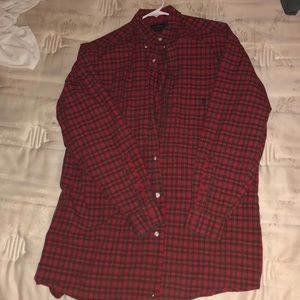 Flannel polo brand sz small